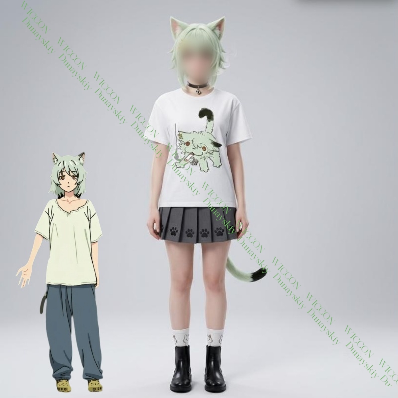 Anime Merchandise Shirt - Футболка Chainsmoker Cat Yaniko Satou с