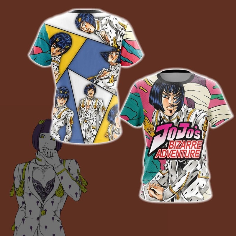 Anime Merchandise Shirt - Новая футболка JOJO Golden Wind 2026