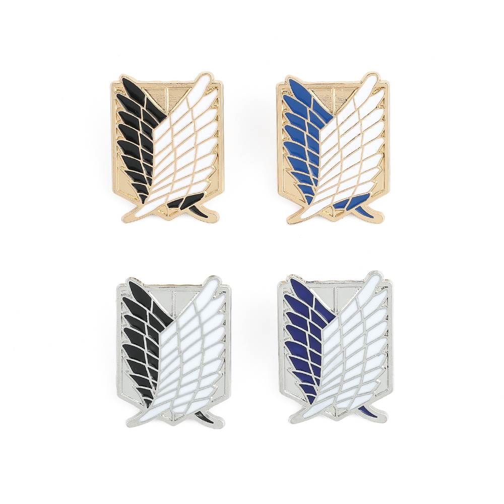 Enamel Pin Set - Аниме-брошь «Атака Титанов»: Эрен Йегер, Микаса