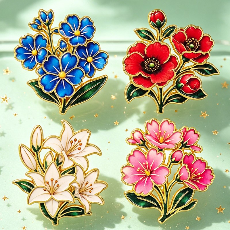 Милая винтажная цветная эмалев – обзор и цена Enamel Pin Set